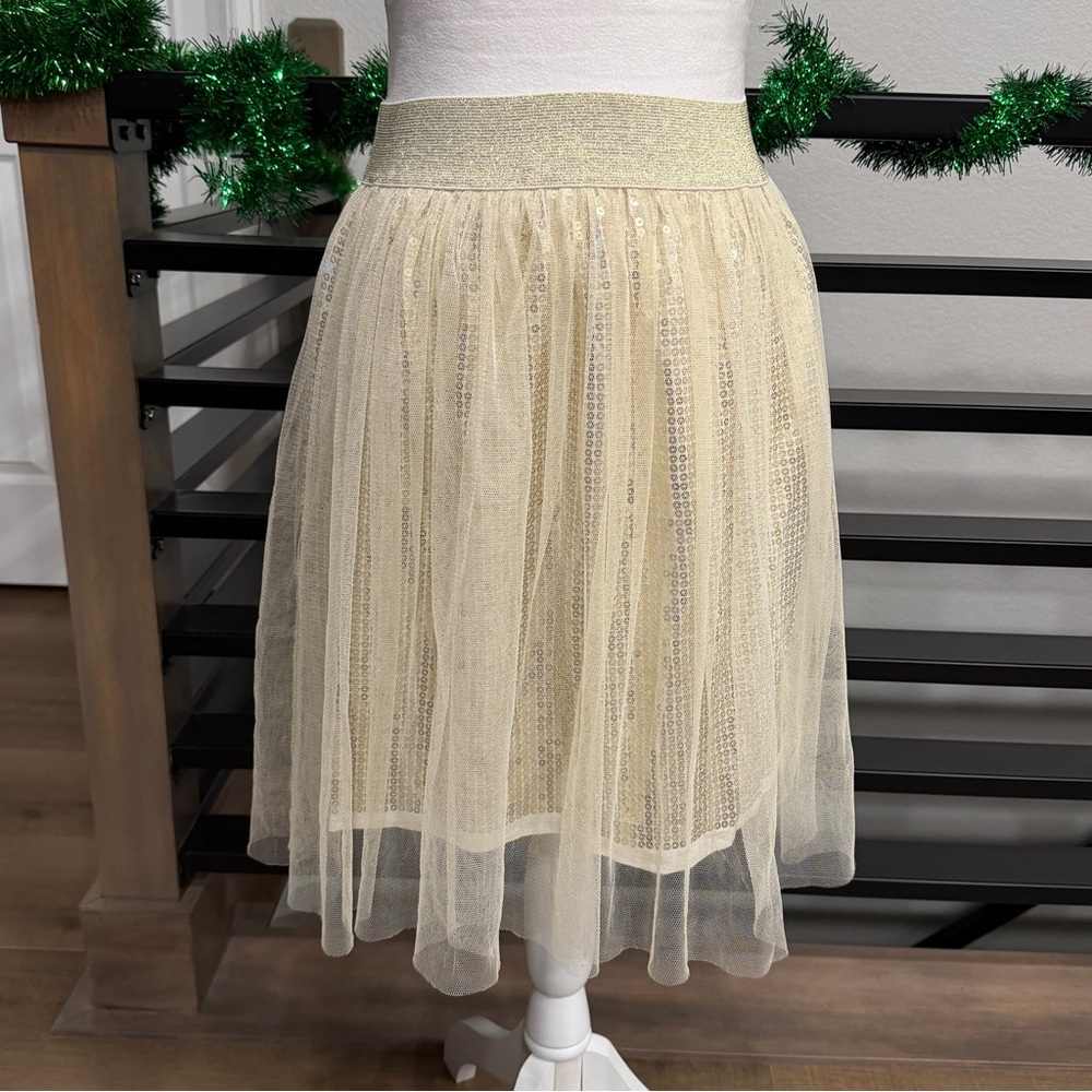 Tulle Sequin Shiny Sparkle Party Mini Skirt Women Small Fairy Ballet Whimsical